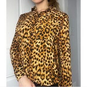 animal print button up